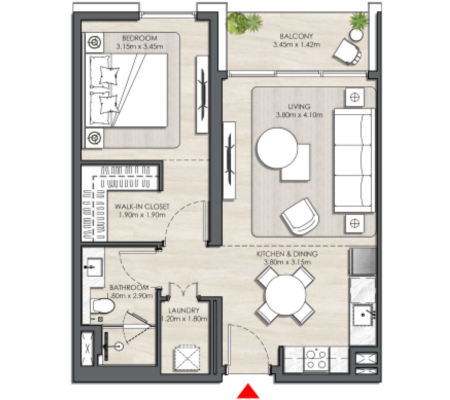 1 BEDROOM TYPE 1