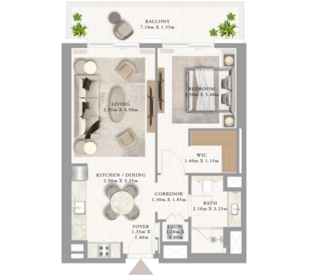 1 BEDROOM TYPE 3