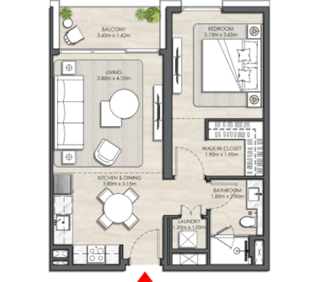 1 BEDROOM TYPE 4