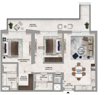 2 Bedroom Type B.1