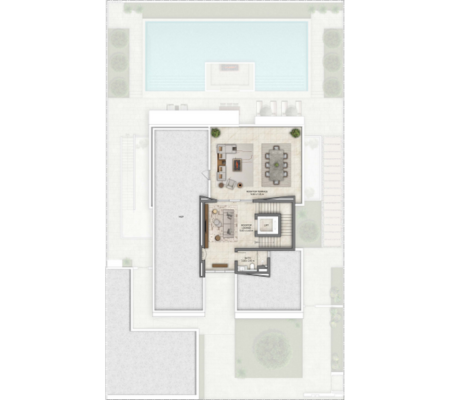 5 BEDROOM FLAT ROOF PLAN